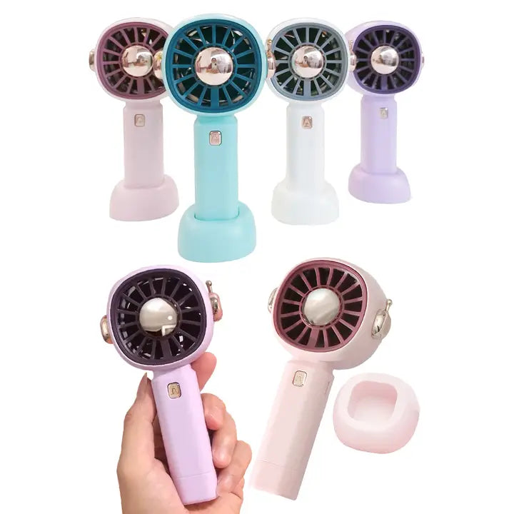 Retro Metallic Rechargeable Handheld Electric Fan